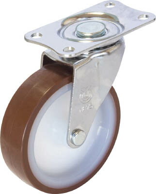 ユーエイ キャスター自在車 径50ウレタン車輪【E-50UR】(キャスター・プレート式ウレタン車)