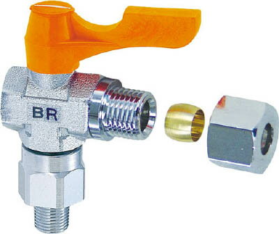 ASOH エースボールRV リングジョイント型 PT1／4XΦ8【BR-8208】(流体継手・チューブ・ボールバルブ)