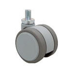 東海 ねじ込み双輪キャスター 50径 自在 M12x1．75【F050N12】(キャスター・双輪キャスター)