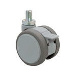 東海 ねじ込み双輪キャスター 60径 自在S付 M12x1．75【F060N12S】(キャスター・双輪キャスター)