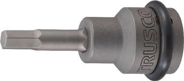 TRUSCO インパクト用ヘキサゴンソケットソケット（差込角9．5）対辺4mm【THX3-04】