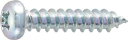 TRUSCO ナベ頭タッピングねじ 三価白 M3X16 123本入【B707-0316】(ねじ・ボルト・ナット・タッピングねじ)