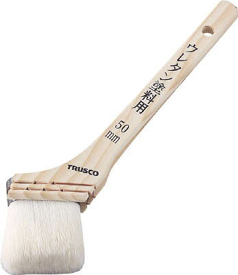 【メーカー型番】TPB-467【JANコード】4989999416640【ブランド】TRUSCO 　【特徴】●山羊毛が入っているので使い良いです。●毛は先細仕上げです。【用途】●ウレタン塗料、水性、油性用。【仕様】●刷毛幅(mm):50●毛丈(mm):40●全長(mm):240●質量(g):41●玉厚(mm):21【材質／仕上】●毛:ポリブチレンテレフタレート（PBT）・山羊毛●柄:木【セット内容／付属品】【注意】【原産国】中国【送料について】北海道、沖縄、離島は送料を頂きます。