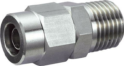 TRUSCO SUSメイルコネクタ 適用チューブ径10X8 ねじR3／8【TS10-03M】(管工機材・小径配管継手)
