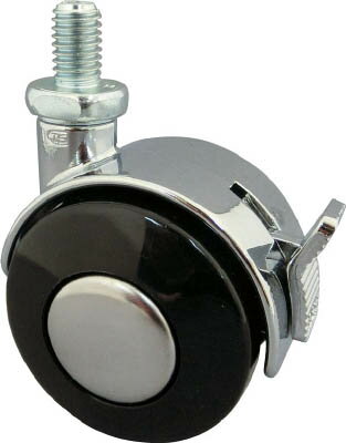 トーシン ねじ込み双輪キャスター 40径 自在ストッパー付【US40-BM10XP1.5】(キャスター・双輪キャスタ..