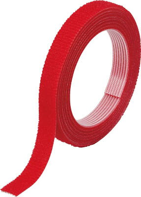 TRUSCO マジックバンド結束テープ 両面 幅10mmX長さ1．5m 赤【MKT-1015-R】(梱包結束用品・結束バンド)