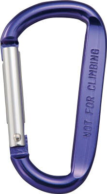 TRUSCO カラビナ 線径8mmX80mm D型 バイオレット【TKN880V】(工具箱・ツールバッグ・ツールホルダ・バッグ)