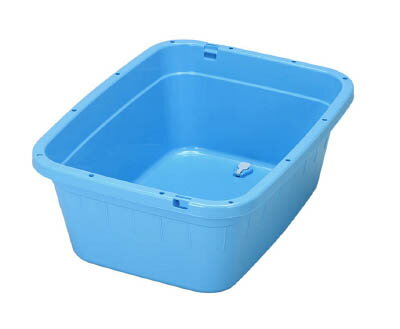 TONBO 角型タライジャンボ 水抜栓付 ブルー80L【836】(コンテナ・パレット・丸槽)【送料無料】