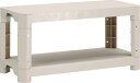 TRUSCO プラ棚軽量型 高さ392-2段タイプ コーナーキャップ4個付【TPT-K1232C】(物品棚・プラスチック棚)