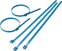 TRUSCO カラーインラインケーブルタイ青9.0×391最大117 100本入【TFCVR-391B】(電設配線部品・ケーブルタイ)【送料無料】