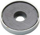 TRUSCO キャップ付フェライト磁石 外径46mmX厚み4.7mm10個入り【TFC46RA-10P】(マグネット用品・マグネット素材)