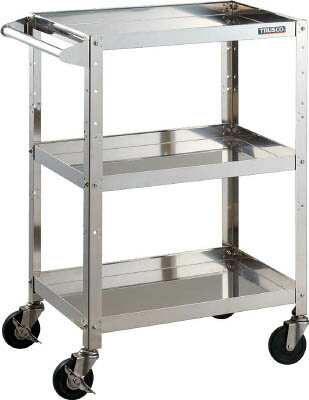 TRUSCO クリーンラビット 100φ導電車SUS金具ハンドル付【CRB-963HSD100】(ツールワゴン・ステンレス製..