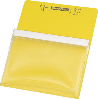 TRUSCO マグネットポケットB5用 黄【MGP-B5-Y】(OA・事務用品・マグネット)