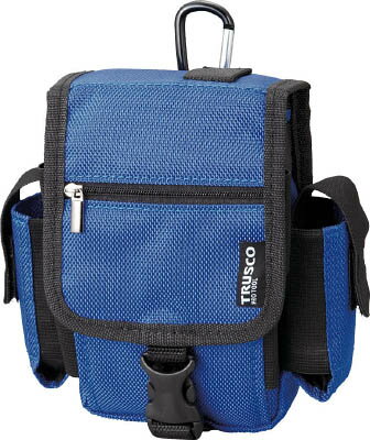 TRUSCO コンパクトツールケース ツーサイドポケット ブルー【TCTC1808-BL】(工具箱・ツールバッグ・ツ..
