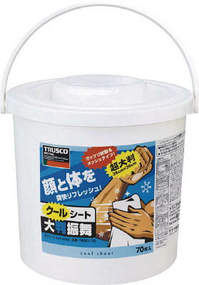 TRUSCO クールボディシート 大判振舞 本体70枚【TBSU-70】(冷暖対策用品・暑さ対策用品)