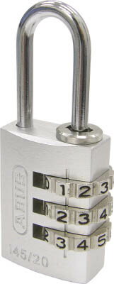 ABUS ナンバー可変式南京錠 145−30 シルバー【145-30-SI】(建築金物・工場用間仕切り・鍵)