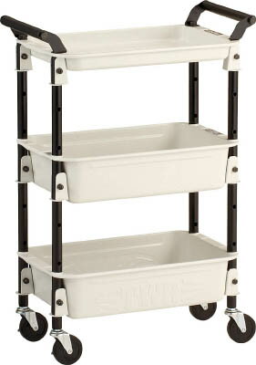 TRUSCO ツールワゴンロイヤル586×320×833深2浅1 ホワイト【TWR-4-W】(ツールワゴン・ボルト式ワゴン)【送料無料】