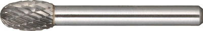 【メーカー型番】TH6C127【JANコード】4989999239393【ブランド】TRUSCO 　【特徴】●チップポケットを大きくすることにより切屑を排出しやすくし重切削に適しています。【用途】●あらゆる金属、非鉄金属、樹脂などの研削、バリ取り、面取りから溶接のビードの削落しに。【仕様】●形状:タマゴ（コースカット）●刃径(mm):12.7●刃長(mm):22●軸径(mm):6●軸長(mm):45●タイプ:ロー付●最高使用回転数(rpm):15000●質量(g):43【材質／仕上】【セット内容／付属品】【注意】●作業時は必ず安全帽、安全メガネなどの保護具をご着用ください。●最高使用回転数は推奨値です。【原産国】アメリカ【送料について】北海道、沖縄、離島は送料を頂きます。
