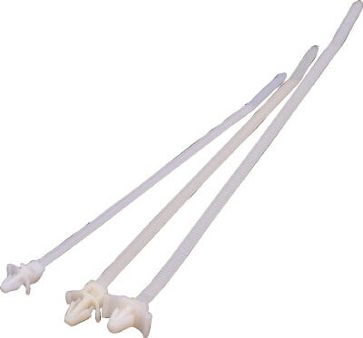 TRUSCO プッシュマウントタイ（ウィング） 幅3．5x157 取付穴径4．6【TPWVS-155M】(電設配線部品・ケーブルタイ)