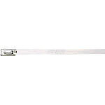 【メーカー型番】MLT2.7H-LP316【JANコード】0074983441549【ブランド】パンドウイット 【特徴】●強い強度と優れた耐久性で過酷な環境下でのケーブル・電線・電柱の結束に適しています。●独自のロッキングヘッドデザインによって強いループ引張強度を実現し、強度のバラつきも少なくなっています。●締めた後の外観もきれいに仕上げられます。●全てのエッジが面取りされているため安全です。【用途】●電線、パイプなどの結束。【仕様】●色:シルバー●厚み(mm):0.25●最大結束径(mm):69●引張強度(N):2002●幅(mm):7.9●長さ(mm):259●質量(g):252●屋内・屋外用●専用結束工具:HTMT・ST2MT・GS4MT●使用温度範囲:-80〜538℃●UL規格品●RoHS対応【材質／仕上】●ステンレススチール（SUS316）【セット内容／付属品】【注意】【原産国】アメリカ【送料について】北海道、沖縄、離島は送料を頂きます。