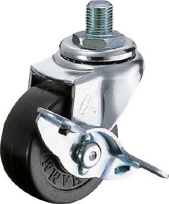 乐天商城 - ハンマー A型ねじ式 自在SP付 ゴム車75mm M12XP1．25【415A-30R75-BAR01】(キャスター・ねじ込み式ゴム車)
