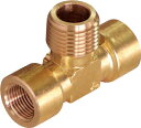 ASOH 異径二方チーズ PT1/4内×PT1/4内×PT1/8外【TK-1221】(流体継手・チューブ・エア配管継手)