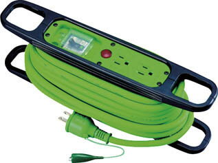 日動 ハンドリール 100V 3芯×10m 緑 アース漏電しゃ断器付【HR-EB102-G】(コードリ...