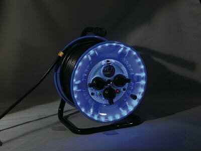 樂天商城 - 日動 防雨型電工ドラム LEDラインドラム 青【NPWL-EK33-B】(コードリール・延長コード・コードリール防雨型)【送料無料】