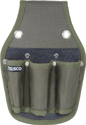 【メーカー型番】TTC-03OD【JANコード】4989999343786【ブランド】TRUSCO 　【特徴】●特殊樹脂を張り合わせており、台座が傷つきにくくなっています。【用途】●ペンチ、ニッパー、ドライバーなどの収納に。【仕様】●幅(mm):190●高さ(mm):240●奥行(mm):30●色:OD●形状:3丁差し●質量(g):85●ベルト通し幅:約60mm【材質／仕上】●ポリエステル【セット内容／付属品】【注意】【原産国】中国【送料について】北海道、沖縄、離島は送料を頂きます。