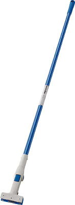 【メーカー型番】K-HANA-B【JANコード】4989999319132【ブランド】TRUSCO 　【特徴】●ヘッドの取り替えがワンタッチで簡単です。●柄にカラーを施してあり、清掃区域を分けるゾーニング清掃に対応しています。【用途】●床面清掃用ワンタッチモップ。【仕様】●色:ブルー●長さ(mm):1390●横(mm):90●質量(g):440●ヘッド交換式になっており、モップ、デッキブラシ、ドライワイパー、ワックスモップの4タイプが装着可能です。【材質／仕上】●柄:スチールパイプ【セット内容／付属品】【注意】【原産国】日本【送料について】北海道、沖縄、離島は送料を頂きます。
