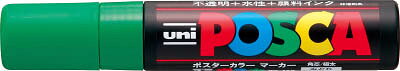 uni 水性顔料マーカー ユニポスカ 極太角芯 緑【PC17K.6】(溶接用品・工業用マーカー)