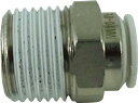 チヨダ ファイブメイルコネクタ W(白)10mm・R1/2【F10-04MW】(流体継手・チューブ・チューブ継手)