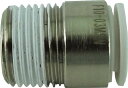 チヨダ ファイブ六角穴付メイルコネクター W(白)10mm・R3/8【F10-03MSW】(流体継手・チューブ・チューブ継手)