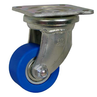 シシク 低床超重荷重用キャスター 80径 ユニクロメッキ MC車輪【DHJ-80U-MC】(キャスター・重荷重用キ..