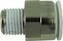 チヨダ ファイブメイルコネクタ W(白)12mm・R1/4【F12-02MW】(流体継手・チューブ・チューブ継手)