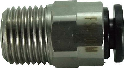 【メーカー型番】FS4-01M【JANコード】4537327044920【ブランド】チヨダ【特徴】【用途】【仕様】●適合チューブ外径D(mm):4●接続口径:R1/8●質量(g):6.8●使用流体:空気、水●流体温度:-5?60℃(空気)、5?40℃(水)●使用圧力:1MPa(空気)、0.3MPa(水)【材質／仕上】●本体:ステンレス（SUS303）+難燃性ポリブチレンテレフタレート（PBT）●シールゴム:ニトリルゴム（NBR）【セット内容／付属品】【注意】【原産国】日本【送料について】北海道、沖縄、離島は送料を頂きます。