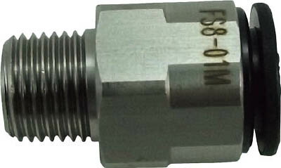 【メーカー型番】FS8-01M【JANコード】4537327044982【ブランド】チヨダ【特徴】【用途】【仕様】●適合チューブ外径D(mm):8●接続口径:R1/8●質量(g):10.9●使用流体:空気、水●流体温度:-5?60℃(空気)、5?40℃(水)●使用圧力:1MPa(空気)、0.3MPa(水)【材質／仕上】●本体:ステンレス（SUS303）+難燃性ポリブチレンテレフタレート（PBT）●シールゴム:ニトリルゴム（NBR）【セット内容／付属品】【注意】【原産国】日本【送料について】北海道、沖縄、離島は送料を頂きます。