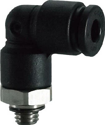 チヨダ ファイブSUSメイルエルボ 4mm・M5X0．8【FS4-M5ML】(流体継手・チューブ・チューブ継手)