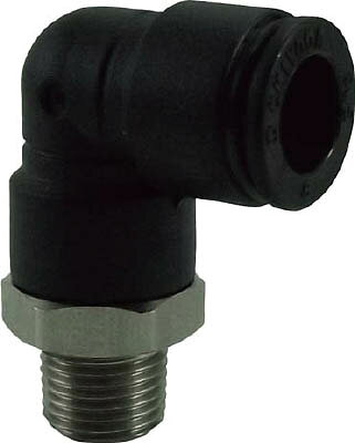 チヨダ ファイブSUSメイルエルボ 8mm・R1／8【FS8-01ML】(流体継手・チューブ・チューブ継手)