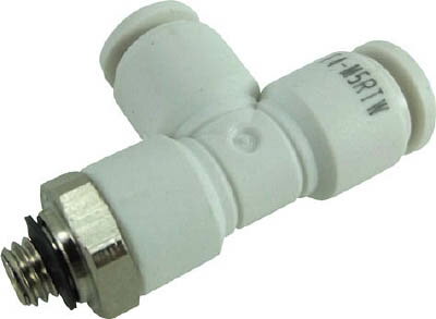 チヨダ ファイブメイルランティ W（白）4mm・M5X0．8【F4-M5RTW】(流体継手・チューブ・チューブ継手)