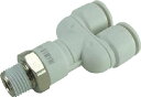 チヨダ ファイブメイルブランチワイ W(白)8mm・R1/8【F8-01MYW】(流体継手・チューブ・チューブ継手)