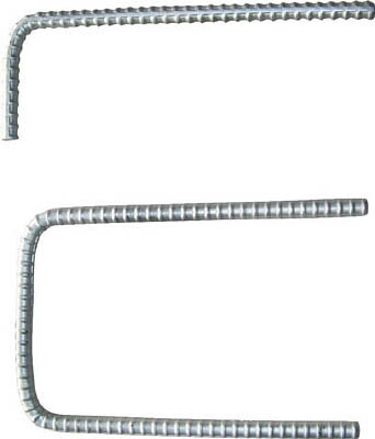 ワニ印 U字アンカー 直径13MM 0．2M×0．12M×0．2M 10本入り【4966】(シート・養生シート)【送料無料】