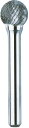 NRS 超硬バー 軸径3(mm)球Dカット【TCBT7240D】(研削研磨用品・超硬バー)(4)