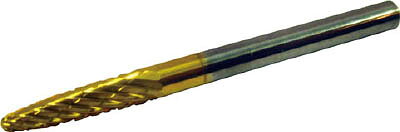 【メーカー型番】SBT3A01【JANコード】4967521332293【ブランド】スーパー【特徴】●チタン（Tin）コーティング処理により、表面硬度が高く・バー寿命が長く・切粉のハケが良くなります。●独自開発の刃形状により、高速回転使用時にバーが不用意に被切削物に喰いこんでしまうことがないため、滑らかに加工でき能力アップに貢献します。【用途】【仕様】●形状:砲弾型(ダブルカット）●刃径(mm):3.0●刃長(mm):12.7●軸径(mm):3●軸長(mm):25.3●タイプ:オール超硬●最高使用回転数(rpm):50000●質量(g):5【材質／仕上】●超硬●表面処理：チタン(Tin)コーティング【セット内容／付属品】【注意】●作業時は必ず安全帽、安全メガネなどの保護具をご着用ください。●最高使用回転数は推奨値です。【原産国】アメリカ【送料について】北海道、沖縄、離島は送料を頂きます。
