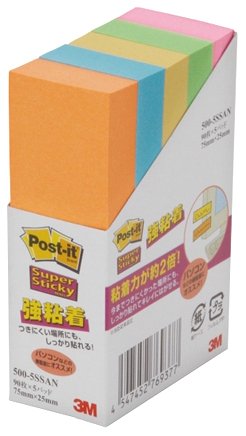 スコッチ・3M ポストイットキョウネンチャクフセン 500−5SSAN