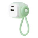 ソニック USB充電器 USB-A&C ケーブルリング付ユー UL-6943-G グリーン 文房具 文具 新生活 新学期 プレゼント ギフト