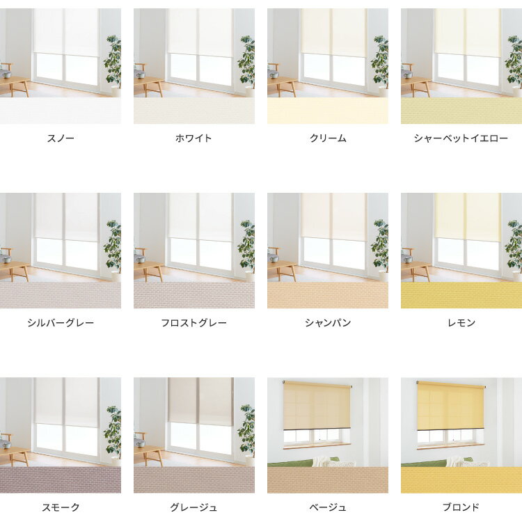 【6/27 1:59まで！ポイント10倍】ロールスクリーン オーダー カーテンレール 取付可能 賃貸 立川機工 タチカワ 日本製 取付簡単 オーダーロールスクリーン ロールカーテン 間仕切り 目隠し 採光 日よけ ベーシック 選べる30色(代引不可)【送料無料】