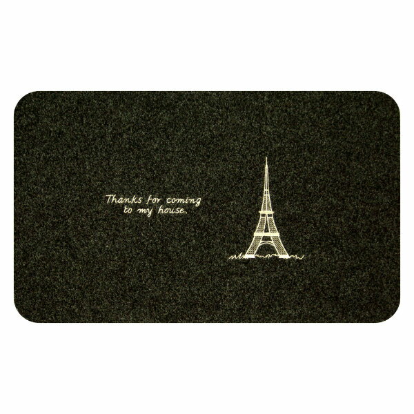 オカトー 玄関マット エントランスマット 45×75cm 刺繍 エッフェル塔(代引不可)