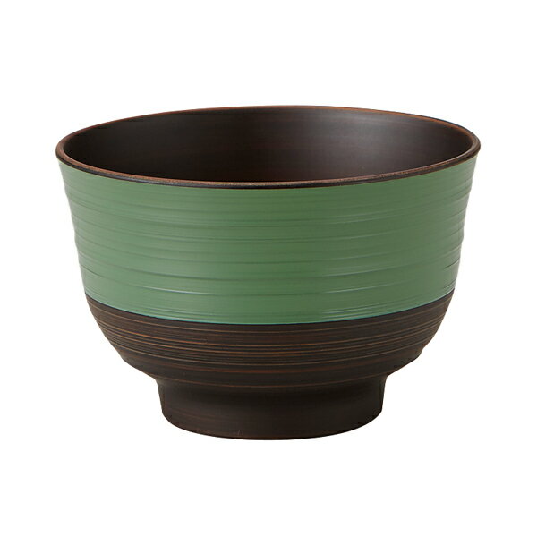 竹中 山中 汁椀 330ml 刷毛目 グリーン(代引不可)