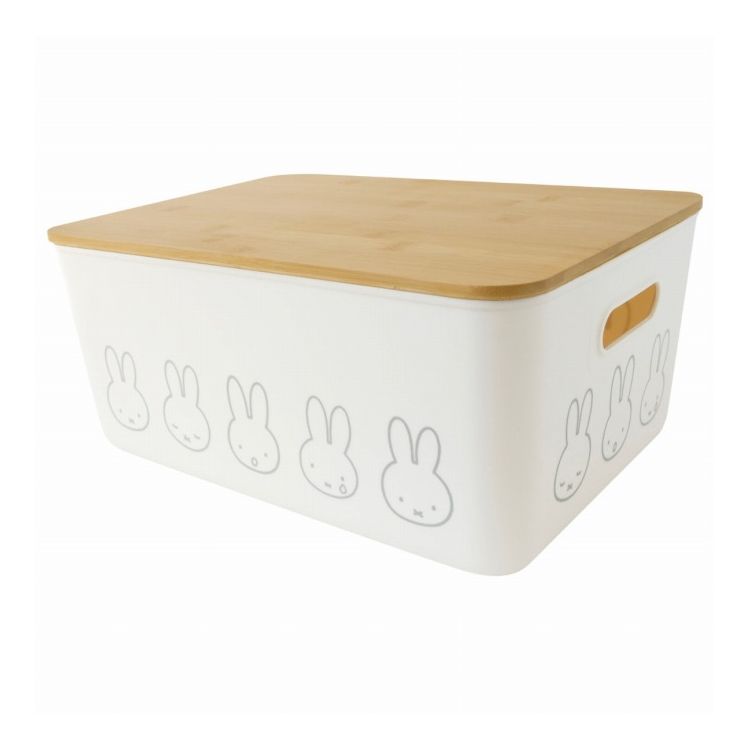 収納ボックス miffy バンブー ふた付き収納ケース L 幅36×奥行25.5×高さ16.2cm オカトー(代引不可)【送料無料】